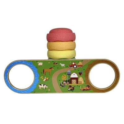 BaaVi bârnă de echilibru cu autocolant Fermă