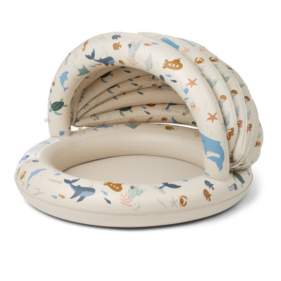 Piscină gonflabilă cu baldachin LIEWOOD Hadleia Sea Creature Sandy
