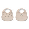 Bavete din silicon LIEWOOD Ember Panda / Sandy set 2 bucăți