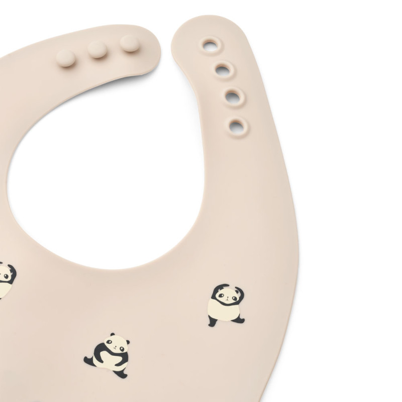 Bavete din silicon LIEWOOD Ember Panda / Sandy set 2 bucăți