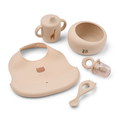 LIEWOOD set de masă pentru bebeluși Mileah Apple Blossom