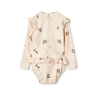 LIEWOOD Sille costum de baie pentru bebeluși cu mânecă lungă Peach / Sea shell