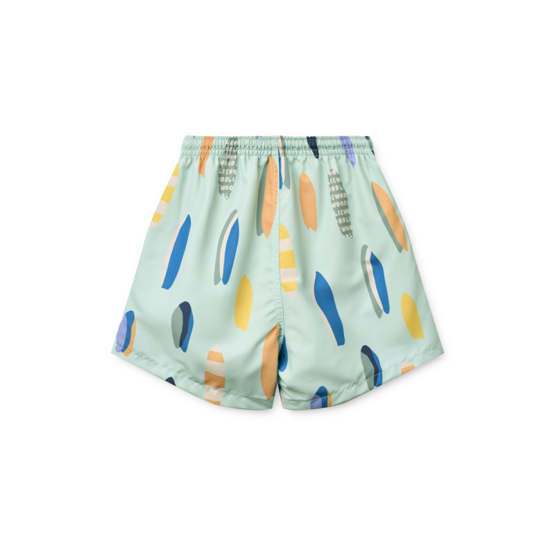 LIEWOOD Duke pantaloni de baie Boards / Light peppermint