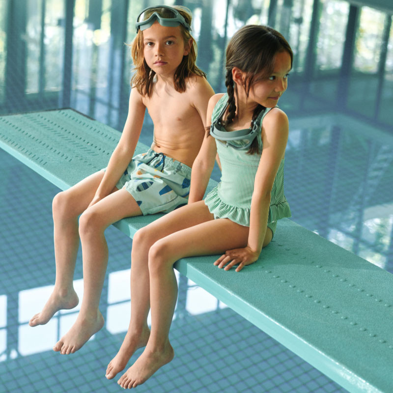 LIEWOOD Duke pantaloni de baie Boards / Light peppermint