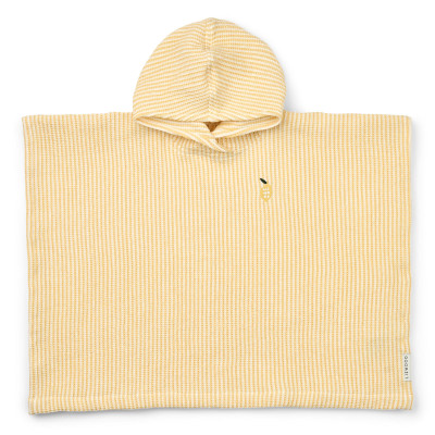 LIEWOOD poncho Paco Embroidery Lemon yellow / creme de la creme