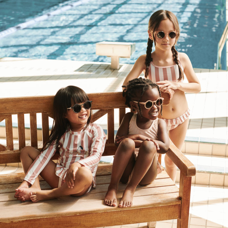 LIEWOOD costum de baie două piese Belle cu dungi Coral blush