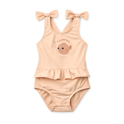 LIEWOOD costum de baie bebe Amara cu fundă Apple blossom