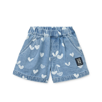 LIEWOOD pantaloni scurți denim Borrisa Weethearts / Light blue denim