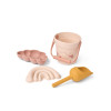 Set de plajă cu găletușă și forme LIEWOOD Butterfly / Apple blossom