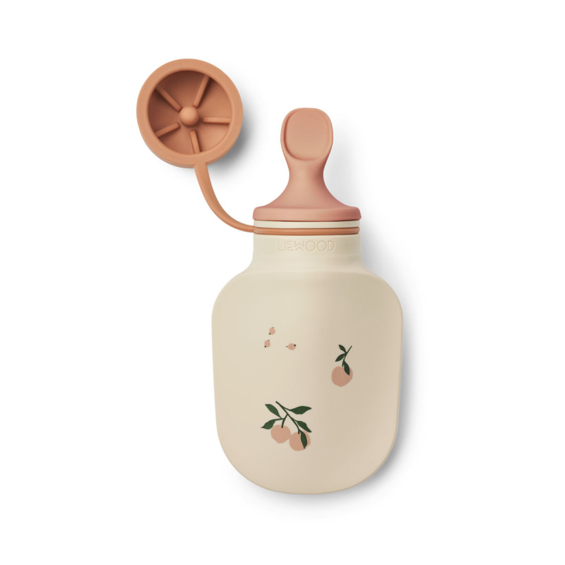 LIEWOOD sticlă din silicon pentru smoothie Lizzie set 2 Peach / Sea shell