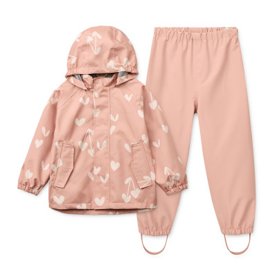 LIEWOOD set impermeabil Pedia – jachetă și pantaloni Sweethearts / Pale tuscany