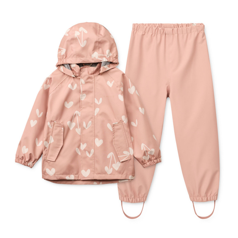 LIEWOOD set impermeabil Pedia – jachetă și pantaloni Sweethearts / Pale tuscany
