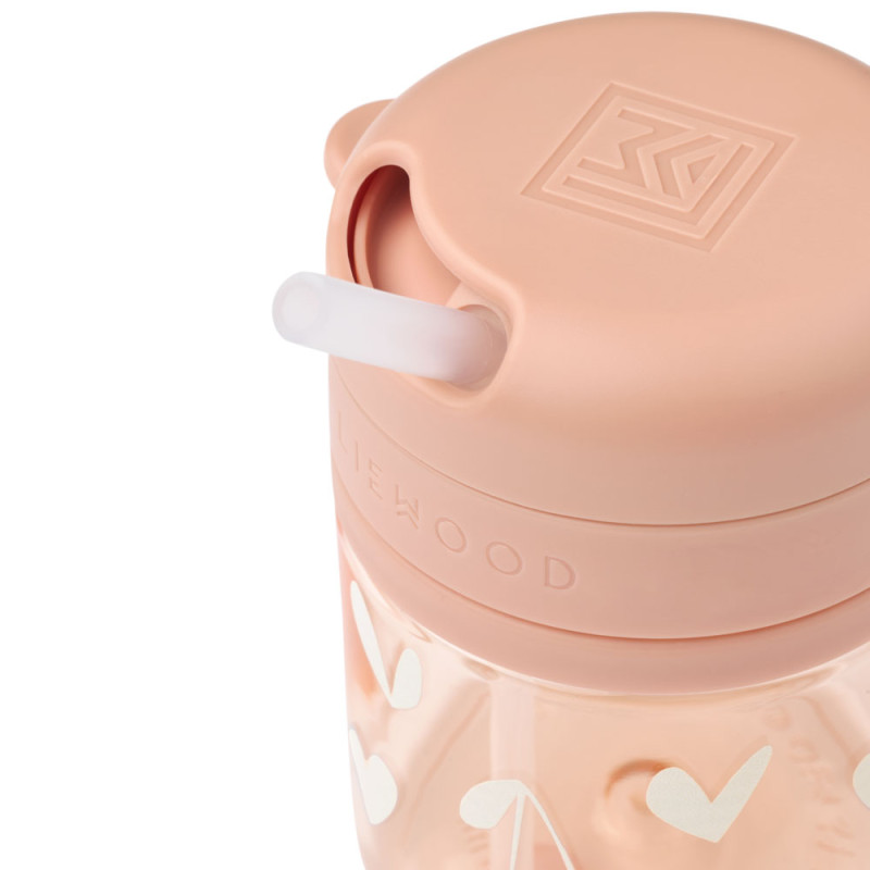 LIEWOOD Pavia cană din tritan cu pai 280 ml Sweethearts / Pale tuscany