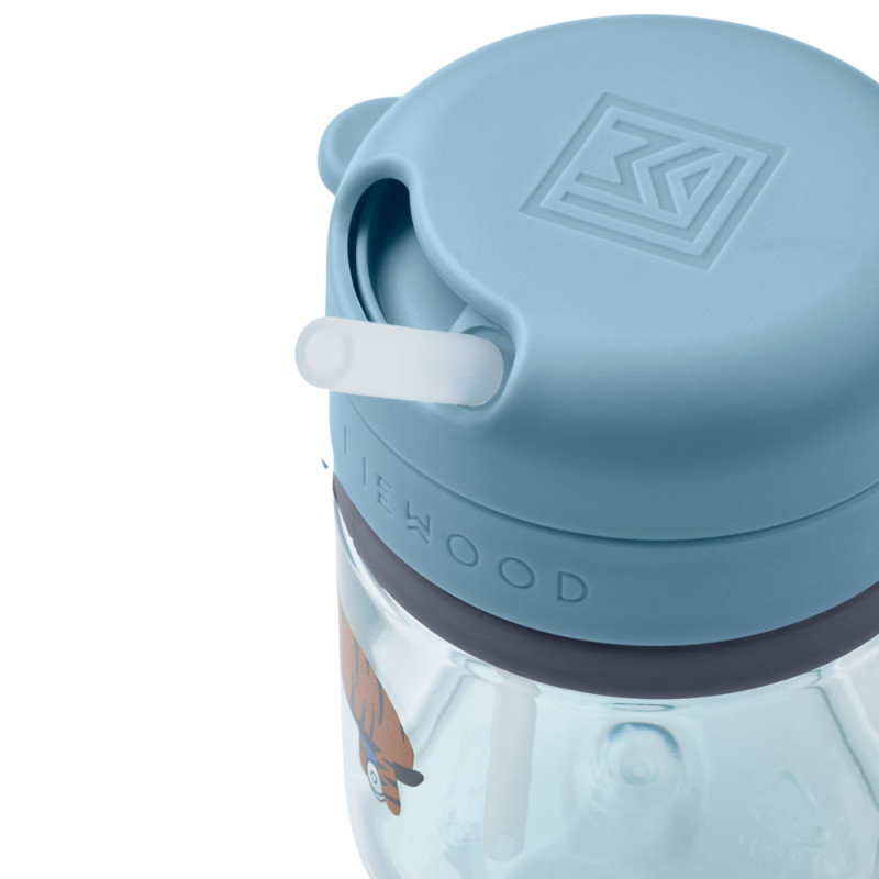 LIEWOOD Pavia cană din tritan cu pai 280 ml Fun / Beach blue