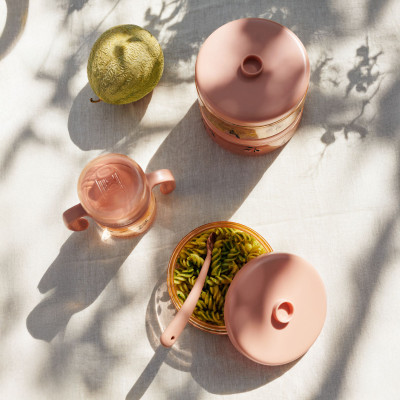 LIEWOOD Recipiente Tritan pentru mâncare Dominique 500 ml set 2 buc Peach / Sea shell