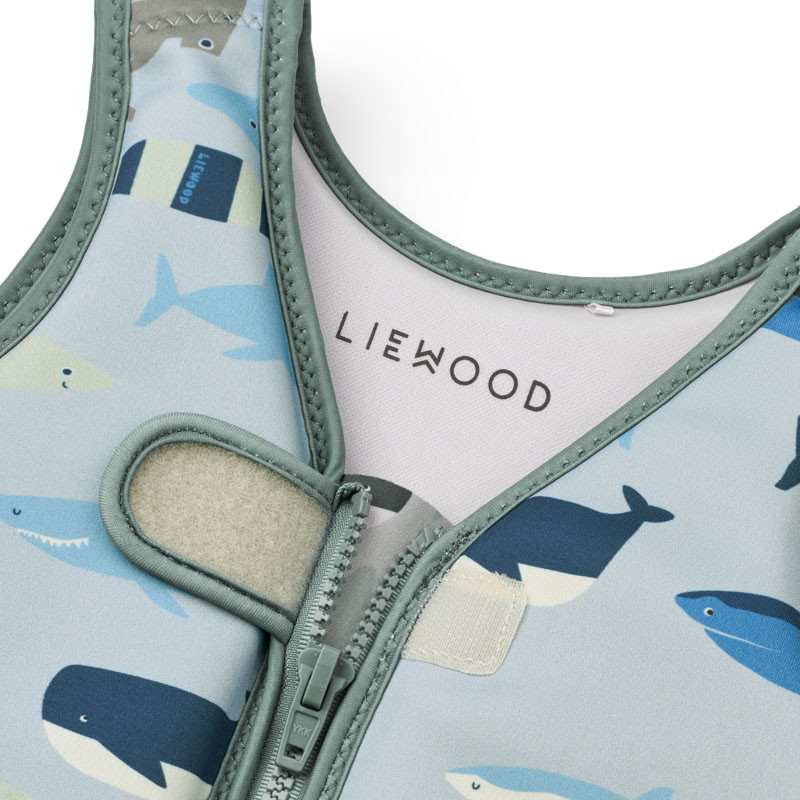 Vestă de înot LIEWOOD Dove Shark / Dove blue
