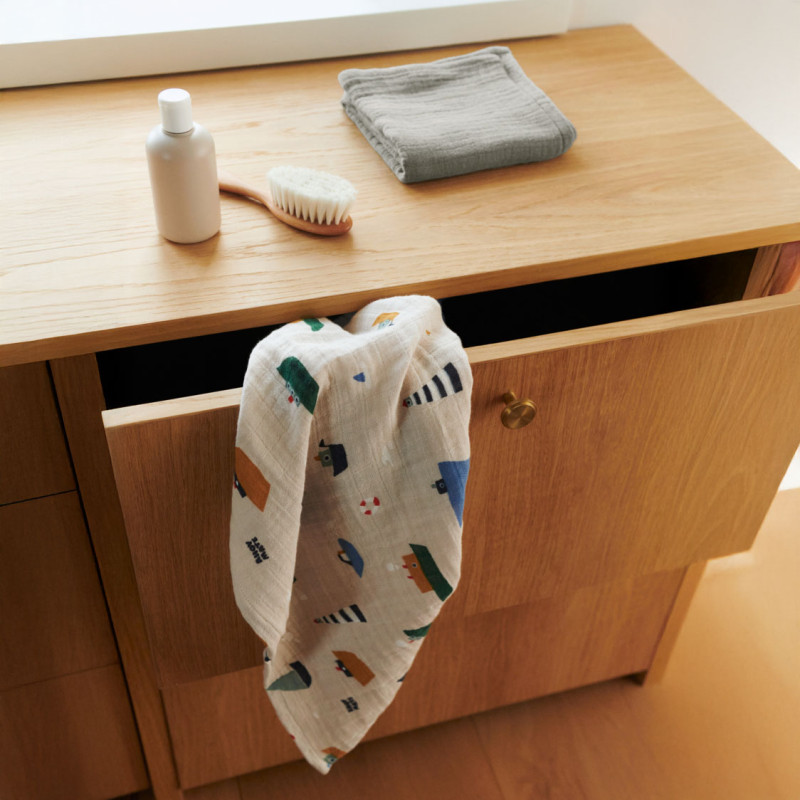 LIEWOOD scutece muselină Lewis set 2 bucăți Sailing / Dove blue mix