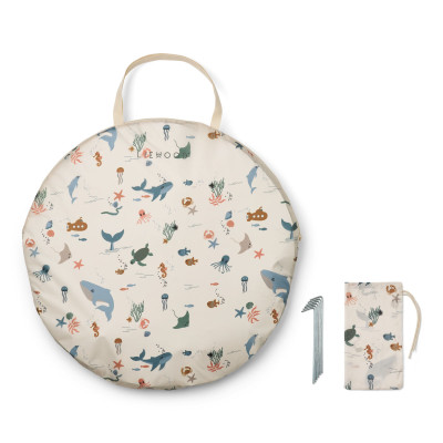 Cort de plajă cu piscină LIEWOOD Everett Sea creature / Sandy