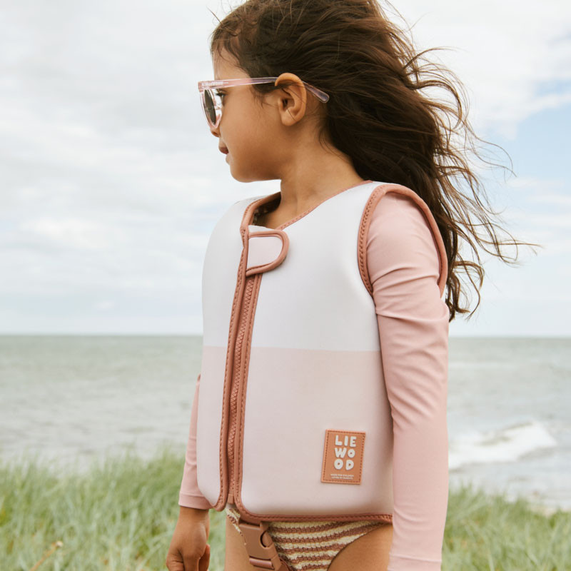 LIEWOOD vestă de înot cu mâneci Dove Tuscany rose multi mix