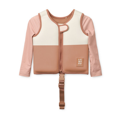 LIEWOOD vestă de înot cu mâneci Dove Tuscany rose multi mix