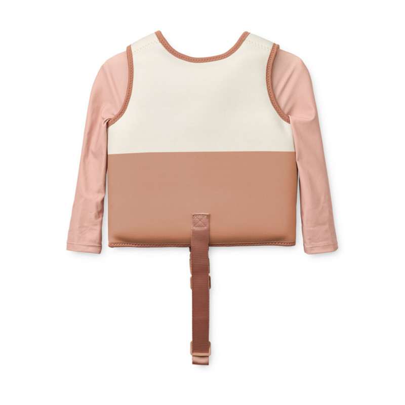 LIEWOOD vestă de înot cu mâneci Dove Tuscany rose multi mix