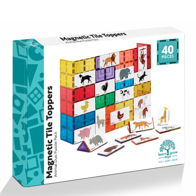 Cărți magnetice animale puzzle 40 buc