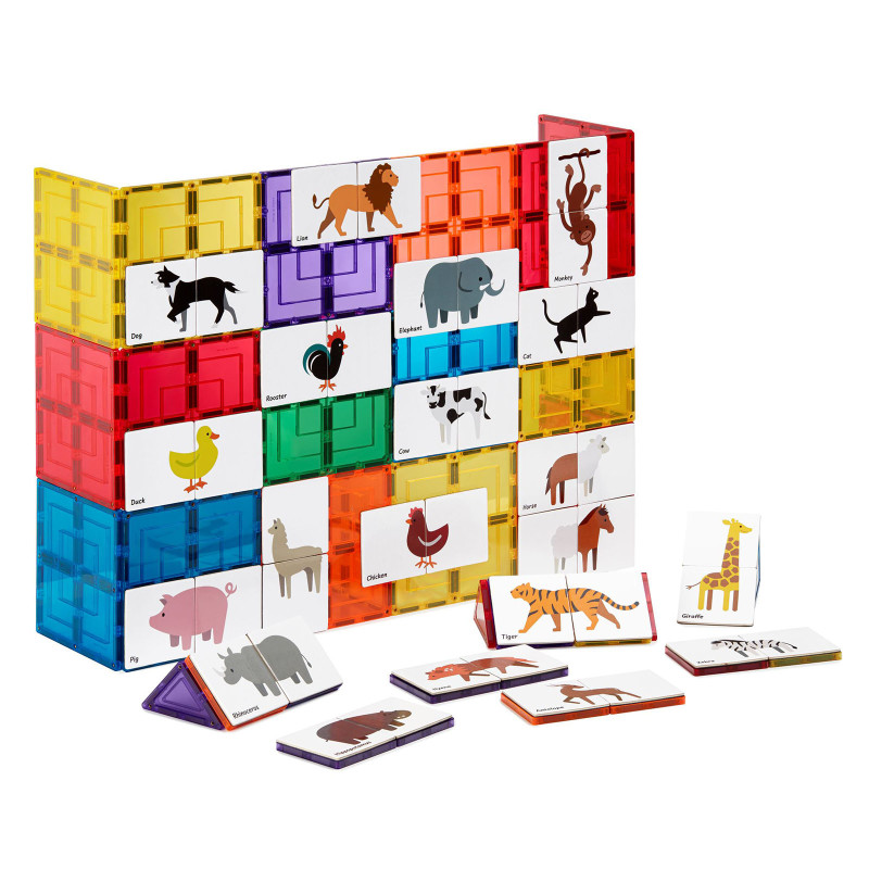 Cărți magnetice animale puzzle 40 buc