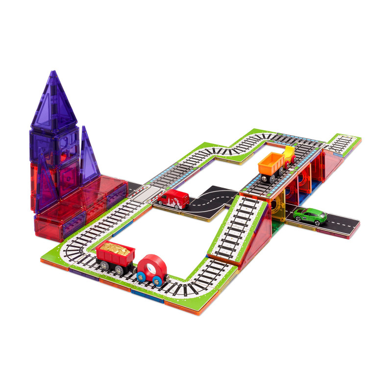 Cărți magnetice șine tren 36 buc