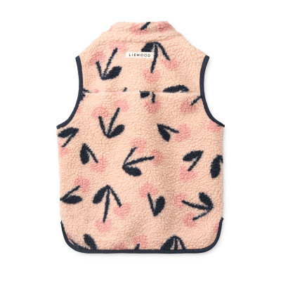 LIEWOOD vestă fleece Vada Mega Cherry Heart / Rosey