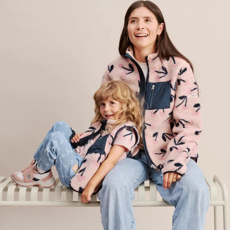 LIEWOOD vestă fleece Vada Mega Cherry Heart / Rosey