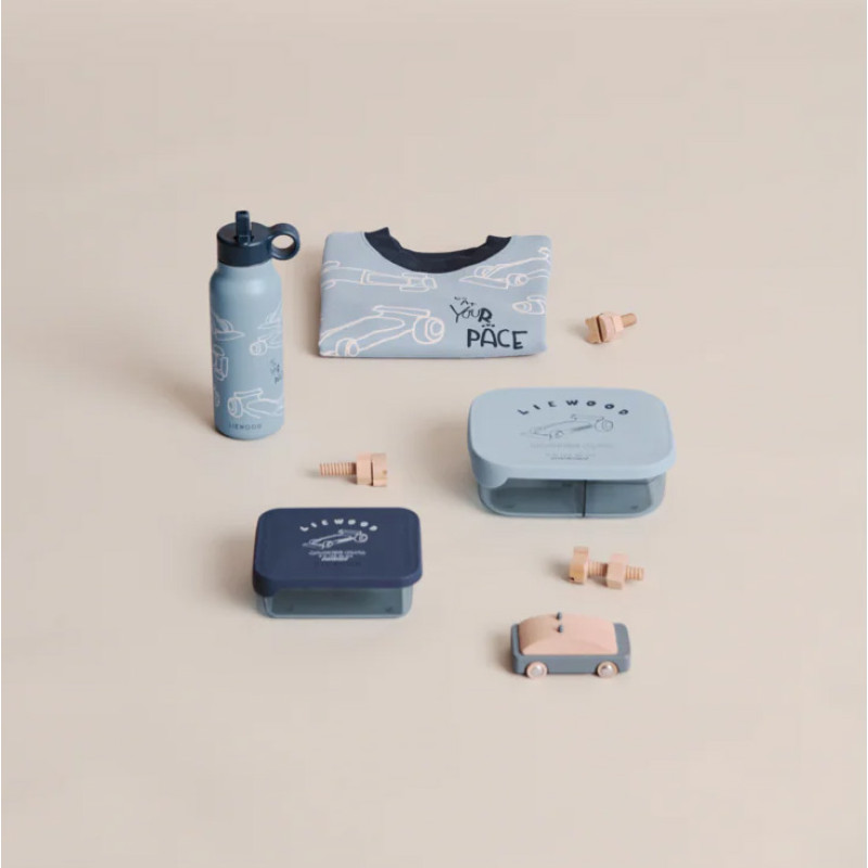 Cutie pentru gustare LIEWOOD Arthur Race cars / Beach blue