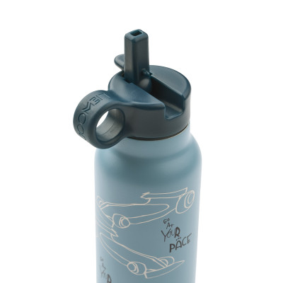 Sticlă termoizolantă 350 ml LIEWOOD Falk Race cars / Beach blue