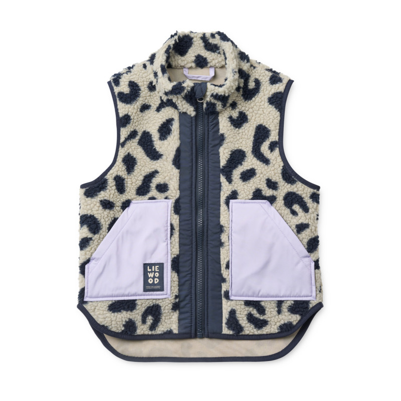 LIEWOOD vestă fleece Noam Mega leo / Mist mix