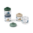 LIEWOOD Dominique recipiente din tritan pentru mâncare 100 ml set 4 Cars / Sandy