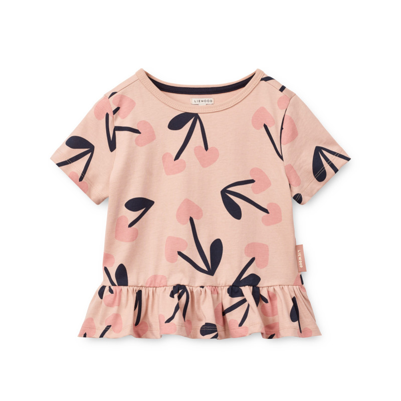 LIEWOOD Tricou KYA Mega Cherry heart / Rosey