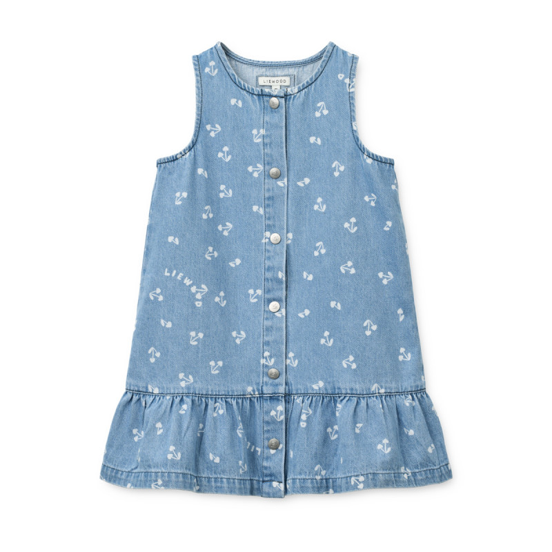 LIEWOOD Sybilla rochie din denim Cherry heart sandy / Denim