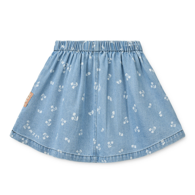 Fustă din denim pentru copii LIEWOOD Rio Cherry heart sandy / Denim