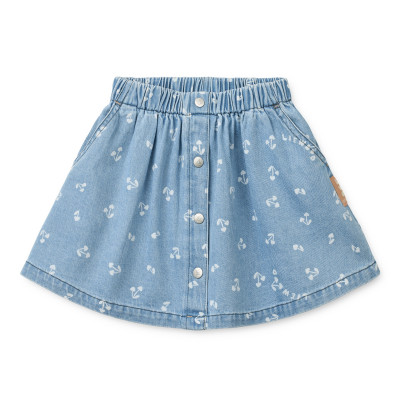Fustă din denim pentru copii LIEWOOD Rio Cherry heart sandy / Denim