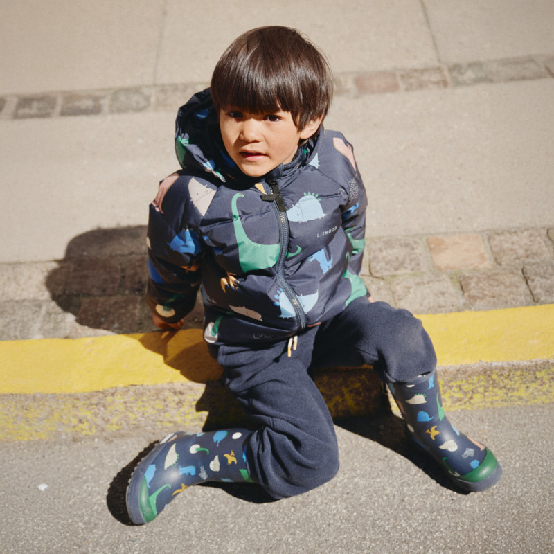LIEWOOD cizme de cauciuc termo pentru copii Mason Dino roar / Classic navy