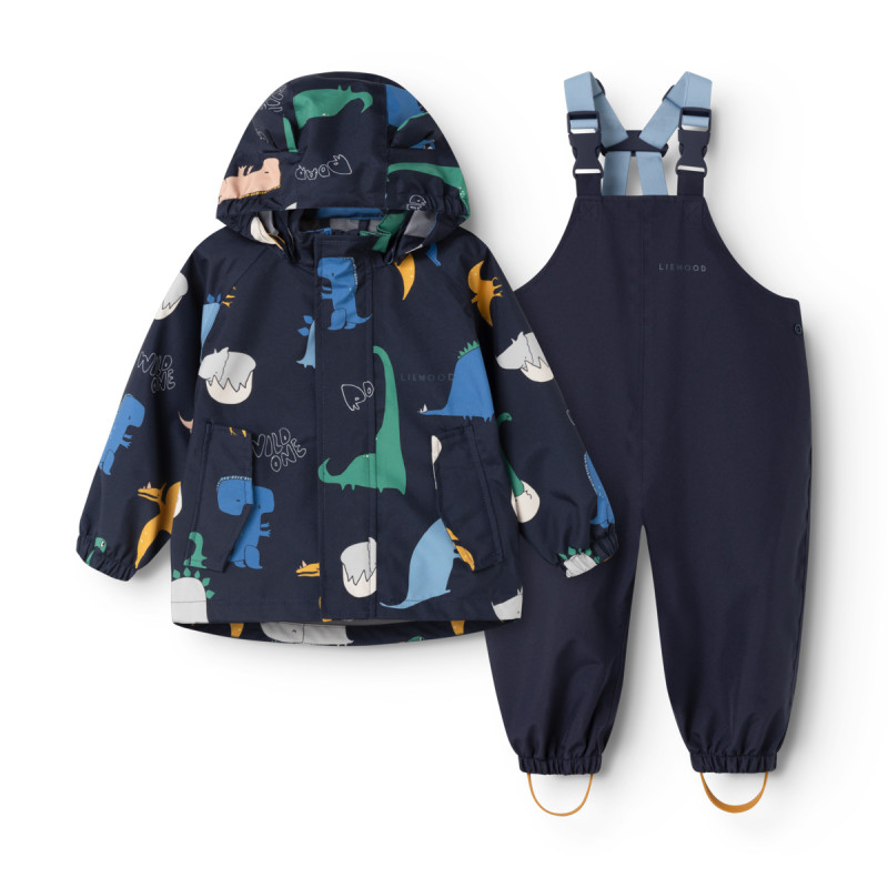 LIEWOOD set impermeabil Manu Dino roar / Classic navy