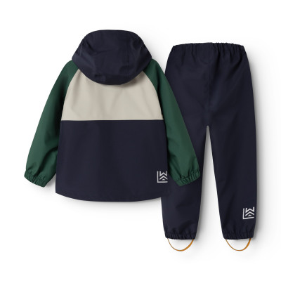 LIEWOOD set impermeabil Pedia – jachetă și pantaloni Garden green multi mix