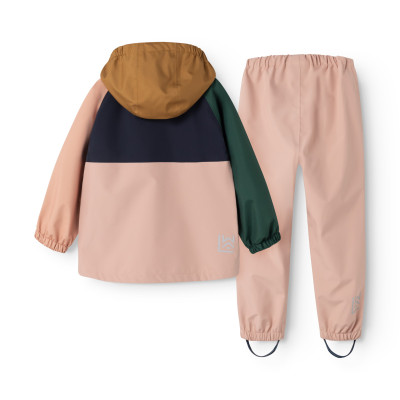LIEWOOD set impermeabil Pedia – jachetă și pantaloni Pale tuscany multi mix