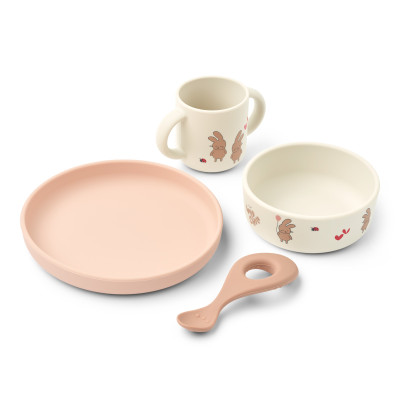 Set de masă din silicon LIEWOOD Vivi Wild child / Rosey
