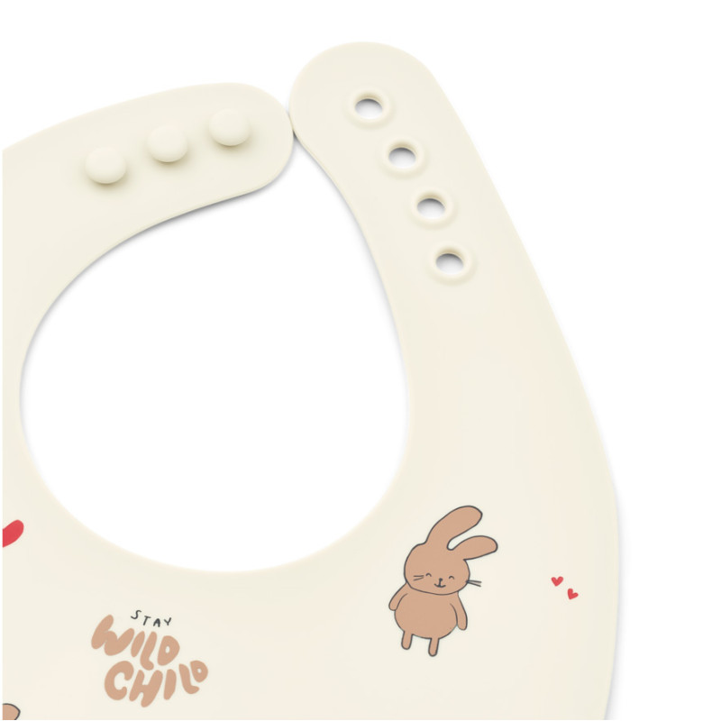 Bavete din silicon LIEWOOD Ember Wild child / Rosey set 2 bucăți