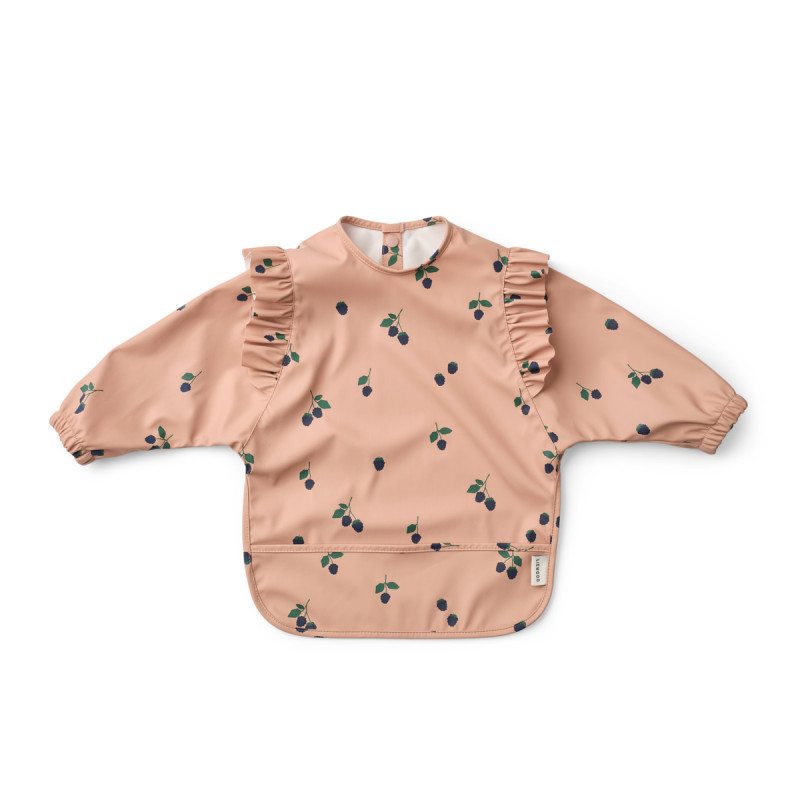 Bavetă cu mâneci LIEWOOD Merle Ruffle Berry / Pale Tuscany