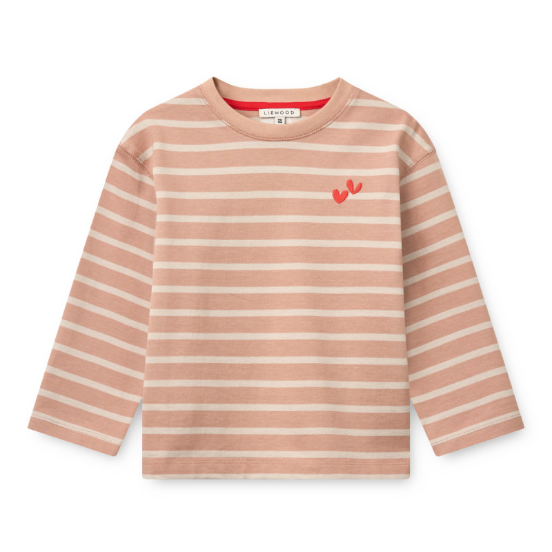 LIEWOOD TYLER bluză cu mânecă lungă în dungi Pale Tuscany / Sandy Stripe