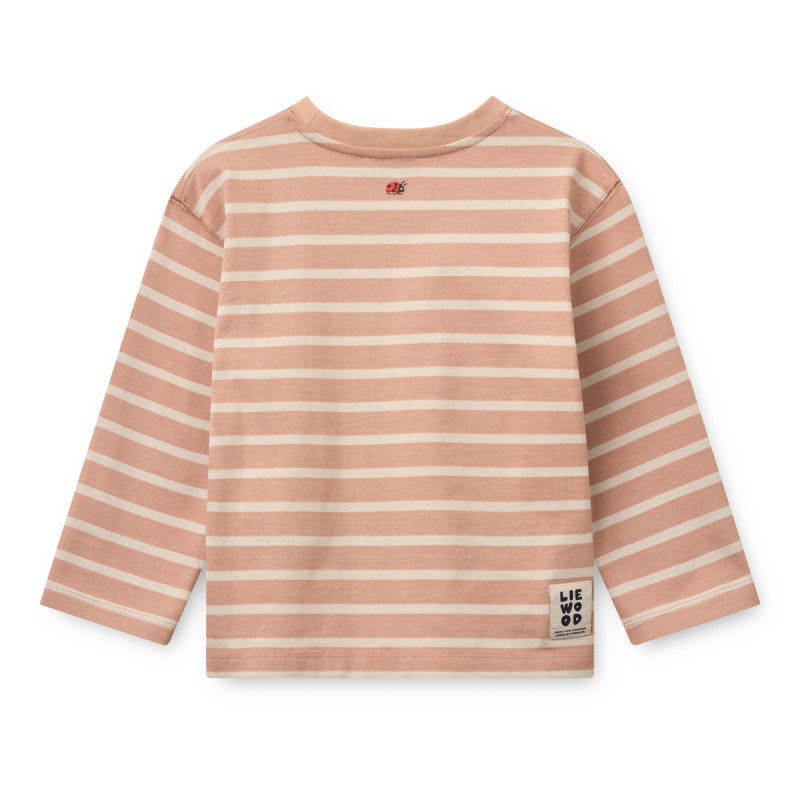 LIEWOOD TYLER bluză cu mânecă lungă în dungi Pale Tuscany / Sandy Stripe