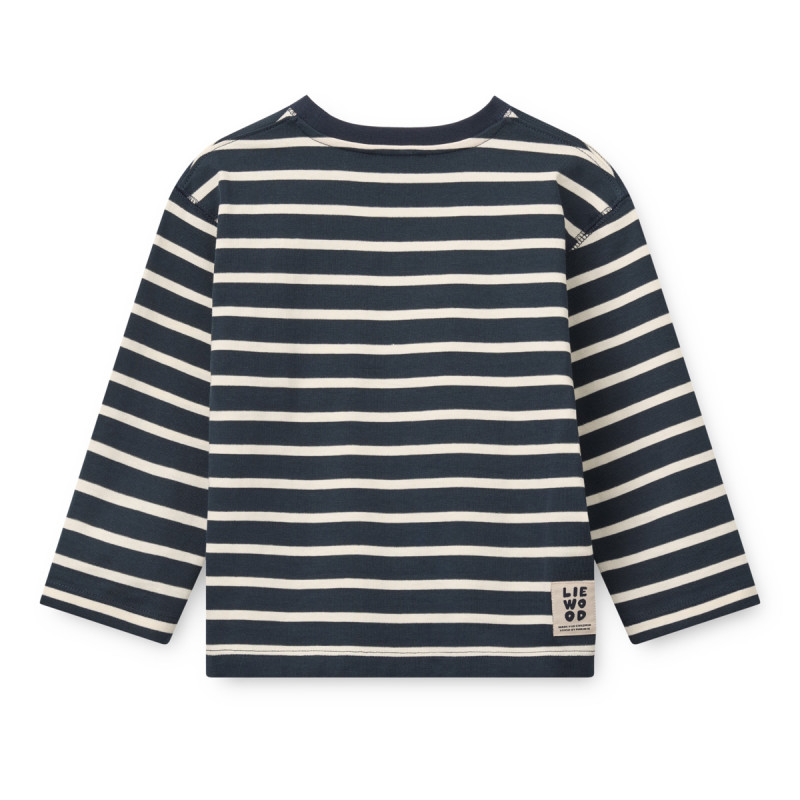 LIEWOOD TYLER bluză cu mânecă lungă în dungi Classic Navy / creme de la creme