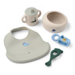 LIEWOOD set de masă pentru bebeluși Mileah Dino Roar / Dove blue