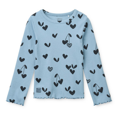 LIEWOOD NIEVE bluză reiată cu mânecă lungă Sweethearts / Beach blue